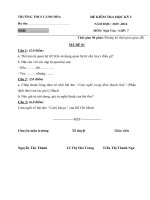 de kiem tra hoc ki 1 mon ngu van lop 7 nam 2015 2016 truong thcs canh hoa