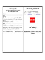 Giấy mời ĐHCĐ 2015 Giay moi DHCD 2015