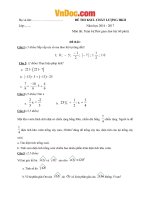 De thi KSCL chat luong hoc ki 2 mon Toan lop 6 nam hoc 2016 2017 2