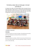 Tinh huong su pham mam non thuong gap va cach giai quyet hieu qua