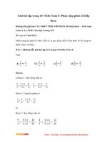 giai bai tap trang 127 sgk toan 4 phep cong phan so tiep