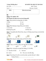 de thi hoc ki 2 mon tin hoc lop 3 truong TH dong kho1 nam 2015 2016