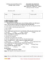 de thi hoc ki 2 mon su dia lop 4 truong TH phu luong nam 2016 2017