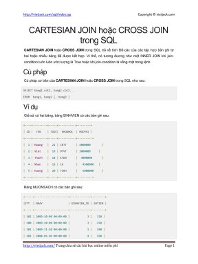 cartesian join trong sql