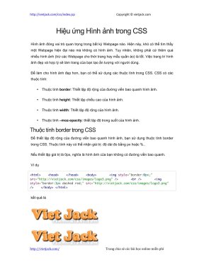 Hiệu ứng Hình ảnh trong CSS | Image trong CSS PDF hinh anh trong css