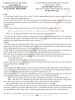 KỲ THI THỬ TUYỂN SINH VÀO 10 LẦN II Năm học 2017 - 2018 ĐỀ THI MÔN NGỮ VĂN