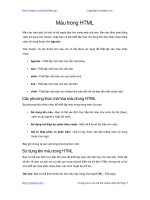 Màu trong HTML | 190 thẻ HTML hay nhất PDF mau trong html