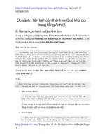 so sanh hien tai hoan thanh va qua khu don trong tieng anh 1