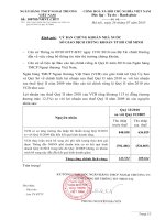 VCB giai trinh chenh lech loi nhuan sau thue cua quy II nam 2010 va quy II nam 2009