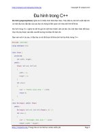 Đa hình trong C++ | 101 bài hướng dẫn C++ hay nhất PDF