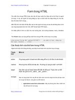 Form trong HTML | 190 thẻ HTML hay nhất form trong html