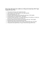 VCB   ket qua giao dich quyen mua co phieu cua co dong noi bo