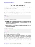 Cú pháp của JavaScript | 208 bài học Javascript miễn phí hay nhất PDF