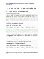 cau dieu kien loai 1 va loai 2 trong tieng anh