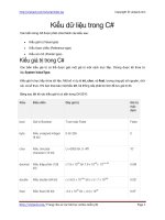 Kiểu dữ liệu trong C  | 85 bài học lập trình C  hay nhất PDF csharp data types