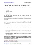 Hiệu ứng (Animation) trong JavaScript | 208 bài học Javascript miễn phí hay nhất PDF