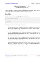 Vòng lặp trong C++ | 101 bài hướng dẫn C++ hay nhất PDF cpp loop types