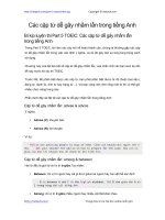 cac cap tu de gay nham lan trong tieng anh