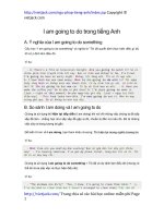 i am going to do trong tieng anh