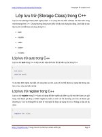 Lớp lưu trữ (Storage Class) trong C C++ | 101 bài hướng dẫn C C++ hay nhất PDF cpp storage classes