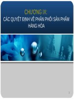 Chuong 7 - QUYET DINH VE PHAN PHOI HANG HOA