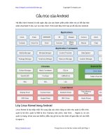 Cấu trúc của Android | 100 bài tự học lập trình Android hay nhất PDF cau truc android