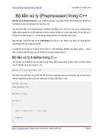 Bộ tiền xử lý (Preprocessor) trong C++ | 101 bài hướng dẫn C++ hay nhất