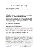 loi cam on trong tieng anh