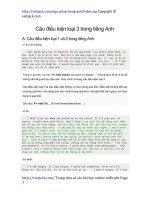 cau dieu kien loai 3 trong tieng anh