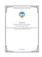 ĐỀ TÀI: LÍ LUẬN VỀ QUY LUẬT LƯU THÔNG TIỀN TỆ VÀ HIỆU QUẢ CỦA 5 NĂM THỰC HIỆN CHÍNH SÁCH TIỀN TỆ