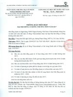 Thong bao moi hop DHDCH thuong nien lan thu 10 nam 2017