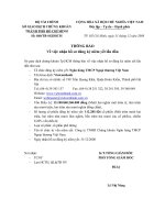 Thông báo về việc nhận hồ sơ đăng ký niêm yết lần đầu