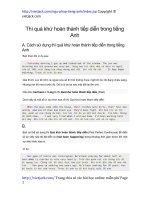 thi qua khu hoan thanh tiep dien trong tieng anh