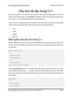 Struct trong C C++ | 101 bài hướng dẫn C++ hay nhất PDF cpp data structures