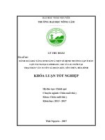 Đánh giá khả năng sinh sản và một số bệnh thường gặp ở đàn lợn nái ngoại Landrace (L01 VÀ L11) nuôi tại trại Trần Văn Tuyên xã Đoàn Kết  Yên Thủy  Hòa Bình . (Khóa luận tốt nghiệp)