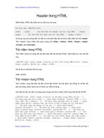 Header trong HTML | 190 thẻ HTML hay nhất PDF header trong html