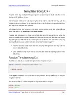 Template trong C++ | 101 bài hướng dẫn C++ hay nhất PDF