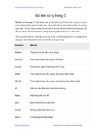 bo tien xu ly trong c