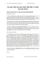 so sanh hien tai hoan thanh tiep dien va hien tai hoan thanh trong tieng anh