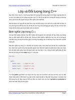 Lớp(class) và Đối tượng trong C++ | 101 bài hướng dẫn C++ hay nhất PDF cpp classes objects