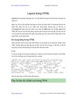Layout trong HTML | 190 thẻ HTML hay nhất PDF layout trong html