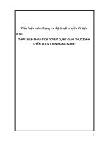 Tiểu luận mạng nâng cao PHÂN TÍCH TCP sử DỤNG GIAO THỨC ĐỊNH TUYẾN AODV TRÊN MẠNG MANET