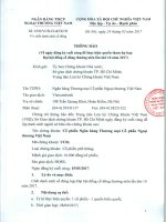 Thông báo chốt danh sách cổ đông tham dự họp ĐHĐCĐ thường niên lần thứ 10 năm 2017