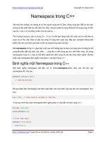 Namespace trong C++ | 101 bài hướng dẫn C++ hay nhất PDF
