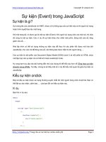 Sự kiện (Event) trong JavaScript | 208 bài học Javascript miễn phí hay nhất PDF