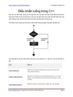 Điều khiển luồng trong C++ | 101 bài hướng dẫn C++ hay nhất PDF cpp decision making