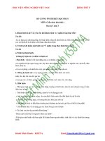 Đề cương chẩn đoán bệnh thú y 2015