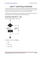 Lệnh if...else trong JavaScript | 208 bài học Javascript miễn phí hay nhất PDF