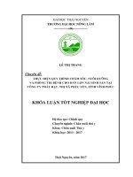 Thực hiện quy trình chăm sóc, nuôi dưỡng và phòng trị bệnh cho đàn lợn nái sinh sản tại công ty Phát Đạt  thị xã Phúc Yên  tỉnh Vĩnh Phúc. (Khóa luận tốt nghiệp)