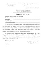 Mau cong van gop bao cao tai chinh